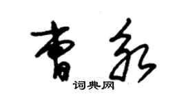 朱錫榮曹永草書個性簽名怎么寫