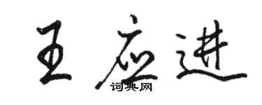 駱恆光王應進行書個性簽名怎么寫