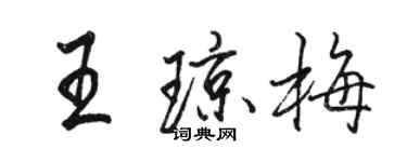 駱恆光王瓊梅行書個性簽名怎么寫