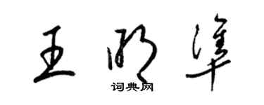 梁錦英王明準草書個性簽名怎么寫