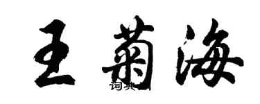 胡問遂王菊海行書個性簽名怎么寫