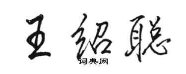 駱恆光王紹聰行書個性簽名怎么寫