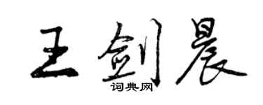 曾慶福王劍晨行書個性簽名怎么寫