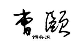朱錫榮曹頤草書個性簽名怎么寫