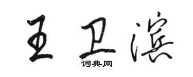 駱恆光王衛濱行書個性簽名怎么寫