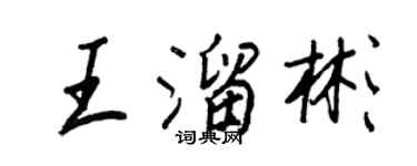 王正良王溜彬行書個性簽名怎么寫