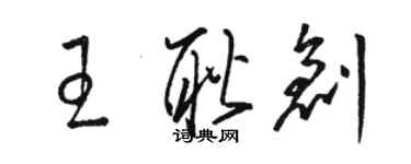 駱恆光王耿創草書個性簽名怎么寫