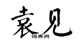 翁闓運袁見楷書個性簽名怎么寫