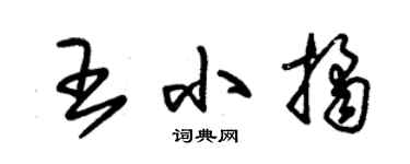 朱錫榮王小桔草書個性簽名怎么寫