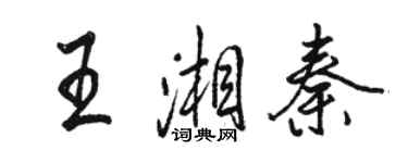 駱恆光王湘秦行書個性簽名怎么寫