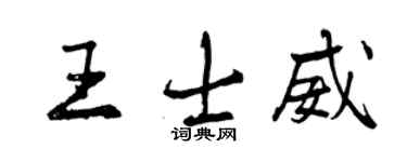 曾慶福王士威行書個性簽名怎么寫