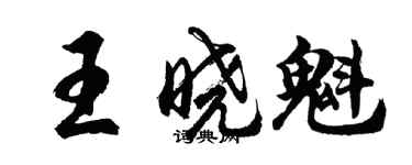 胡問遂王曉魁行書個性簽名怎么寫