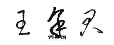 駱恆光王余君草書個性簽名怎么寫