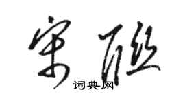 駱恆光宋聯草書個性簽名怎么寫