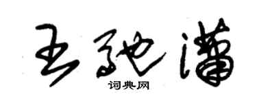 朱錫榮王馳瀟草書個性簽名怎么寫