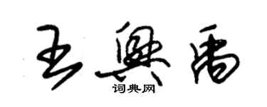 朱錫榮王興禹草書個性簽名怎么寫