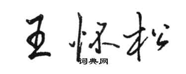 駱恆光王懷松行書個性簽名怎么寫