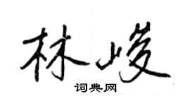 王正良林峻行書個性簽名怎么寫