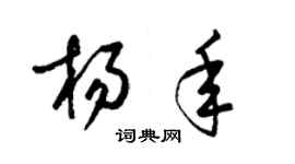 梁錦英楊年草書個性簽名怎么寫