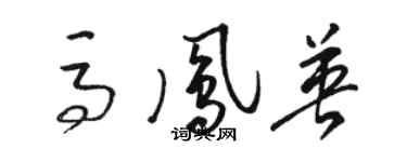 駱恆光馬鳳英草書個性簽名怎么寫