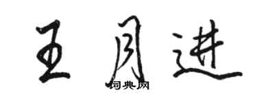 駱恆光王月進行書個性簽名怎么寫