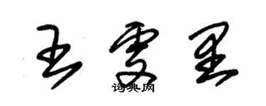 朱錫榮王雯里草書個性簽名怎么寫