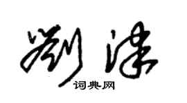朱錫榮劉津草書個性簽名怎么寫