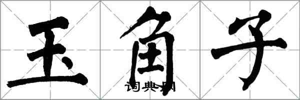 翁闓運玉角子楷書怎么寫