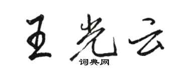 駱恆光王光雲行書個性簽名怎么寫