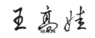 駱恆光王高娃行書個性簽名怎么寫