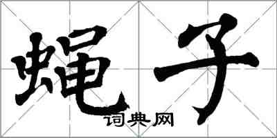 翁闓運蠅子楷書怎么寫