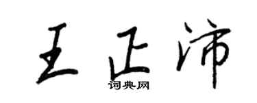 王正良王正沛行書個性簽名怎么寫