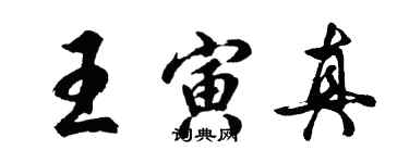 胡問遂王寅真行書個性簽名怎么寫