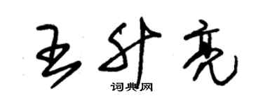 朱錫榮王升亮草書個性簽名怎么寫