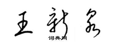 梁錦英王新泉草書個性簽名怎么寫