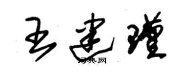 朱錫榮王建瑾草書個性簽名怎么寫