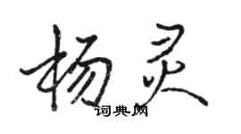 駱恆光楊靈行書個性簽名怎么寫