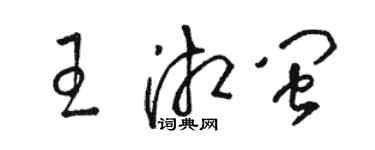 駱恆光王湘閩草書個性簽名怎么寫