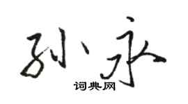 駱恆光孫永行書個性簽名怎么寫