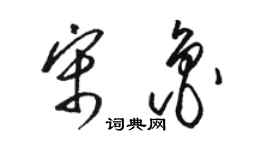 駱恆光宋魯草書個性簽名怎么寫