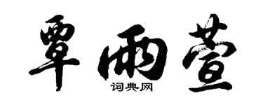 胡問遂覃雨萱行書個性簽名怎么寫