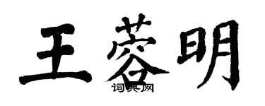 翁闓運王蓉明楷書個性簽名怎么寫