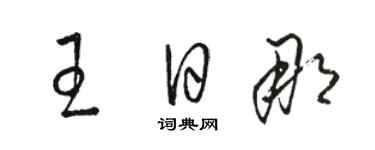 駱恆光王日那草書個性簽名怎么寫