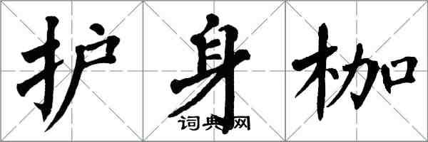 翁闓運護身枷楷書怎么寫