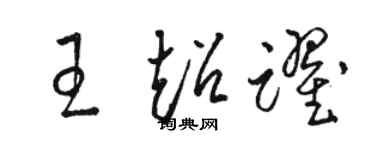 駱恆光王超躍草書個性簽名怎么寫