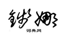 朱錫榮錢娜草書個性簽名怎么寫