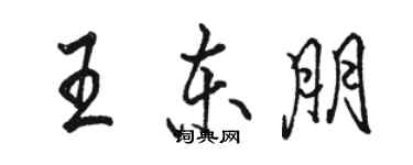 駱恆光王東朋行書個性簽名怎么寫