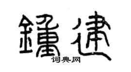 曾慶福鍾建篆書個性簽名怎么寫