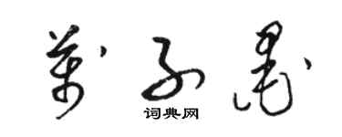 駱恆光萬子墨草書個性簽名怎么寫