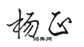 駱恆光楊正行書個性簽名怎么寫